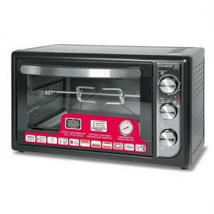 Four électrique Johnson série J50 2000W avec rôtissoire, capacité 50L, noir et argent - Product Image 3