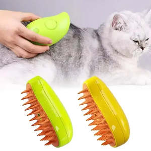 Brosse à poils rechargeable pour animaux de compagnie, style simple, en acier inoxydable et plastique, pour poils de chat - Product Image 1
