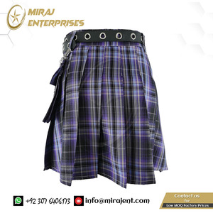 Cool Girl Kawaii estilo Punk Vintage Sexy Faldas escocesas góticas personalizado nuevo cinturón Falda plisada de cintura alta Mini faldas - Product Image 4