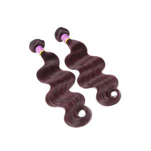 Tissage de cheveux humains Remy brésiliens de qualité 9A et 7A # Extensions de cheveux ondulés 99J, double trame, longueur étirée 8 pouces, pour femmes - Product Image 2