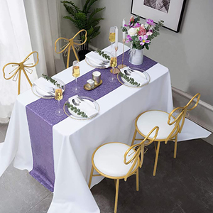 Nappe rectangulaire blanche prix usine tissu de banquet ajusté blanc cassé pour décor de table de mariage - Product Image 5