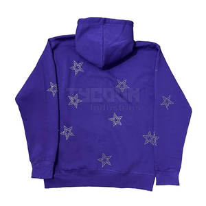 Couleur personnalisée Hommes Strass Hoodies Slim Fit Hommes Strass Hoodies Personnalisé Hommes Strass Hoodies - Product Image 2