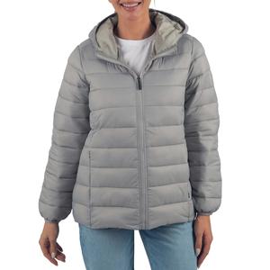 Chaqueta acolchada de algodón grueso para mujer, cuello levantado, tendencia de invierno, marca teñida lisa de talla grande - Product Image 6