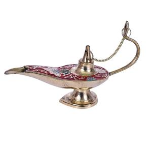 Laiton fabriqué à la main en laiton Aladdin Chirag lampe décor à la maison Showpiece accessoires de vaisselle faits à la main à vendre. - Product Image 3