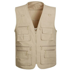 OEM Custom Multi Pocket Unisex Utility Vest Cotton Polyester Cargo Work Vest for Hiking Camping Fishing Waistcoats Clothing - Product Image 3