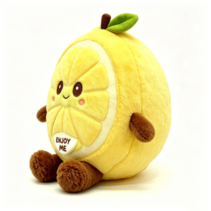 Customized Lemon plush, stuffed lemon toy, citrus fruit plushie, cute lemon slice stuffed animal - Product Image 1