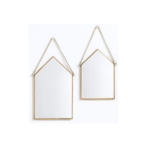 Agregue un elemento de glamour a su hogar con el espejo de pared decorativo Sophia con el acabado Dorado de la mejor calidad para la decoración - Product Image 2