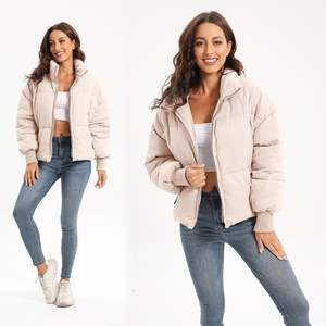 Último estilo 2025, chaquetas acolchadas para mujer, chaquetas acolchadas impermeables para mujer, chaquetas acolchadas personalizadas para mujer, chaquetas acolchadas con cuello levantado de secado rápido - Product Image 2