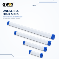 Lampe de travail linéaire LED rechargeable GWAY avec base magnétique et poignée, lampe de réparation d'urgence portable en quatre tailles