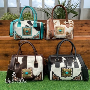 Sac de voyage de nuit portable unisexe avec cuir de vachette véritable Sport Fitness Voyage Gym Floral Design Petits sacs de voyage - Product Image 1