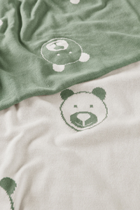 Couverture pour bébé tricotée sur mesure de style européen, 100% coton biologique, motif animal/à rayures/dessin animé, emmailloteuse douce et pliable pour nouveau-né - Product Image 3