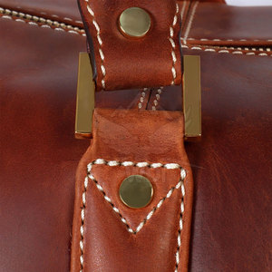 Sacs de voyage en cuir véritable faits à la main de haute qualité, polyester écologique, compagnon de voyage spacieux, rangement confortable, transport facile - Product Image 5