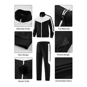 ชุดวอร์มผ้าคอตตอนกันลมสำหรับผู้ชายชุดกีฬาแห้งเร็วระบายอากาศได้ดีสำหรับออกกำลังกายในฤดูใบไม้ร่วง - Product Image 4