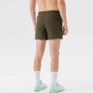 Pantalones cortos divididos sin costuras para hombre, pantalones cortos deportivos para correr tejidos transpirables de secado rápido, sólidos, ligeros, informales, con logotipo personalizado, envío DDP - Product Image 3