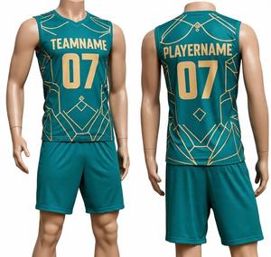 Ensemble de maillot et short de basketball pour hommes, personnalisable en gros, avec impression par sublimation, numéros, haut sans manches, uniforme de basketball - Product Image 3