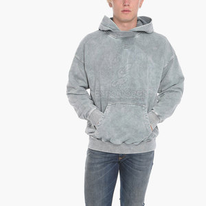 Sweats à capuche respirants à séchage rapide avec lavage à l'acide Logo d'impression personnalisé - Product Image 3