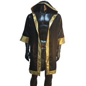 Premium Custom <b>Men's</b> Satin Fight <b>Robe</b> with Logo Lightweight Durable Construction Wholesale Boxing Apparel OEM/ODM - Product Image 1