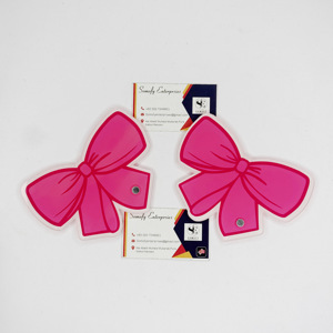 Bandejas de pestañas de visón personalizables, extensiones de pestañas con diseño de lazo rosa, Etiqueta Privada, colores personalizados, azulejos de plástico sostenibles cuadrados - Product Image 6