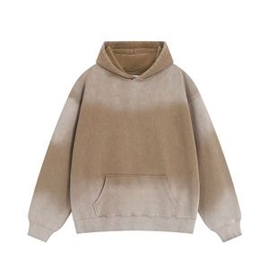 Streetwear 300GMS Winter Hoodie Vintage Men's Regular Fit Pullover with Acid <b>Wash</b> Custom French Terry Fabric 100% Cotton - Product Image 4