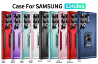 Nuevos accesorios móviles TPU PC Phone Case para Android Rugged Armor Cover Funda de teléfono a prueba de golpes para Samsung Galaxy S24 Ultra