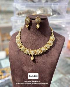 ชุดสร้อยคอโบราณที่มีต่างหูสำหรับผู้หญิงเครื่องประดับพรีเมี่ยมสำหรับเจ้าสาวและปาร์ตี้ในความต้องการสูงทั่วโลก - Product Image 5