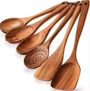 Accessoires de cuisine de qualité à l'exportation à partir d'ustensiles en bois réutilisables en bois naturel, fourchette en bois, cuillère en bois, louches en bois - Product Image 5