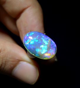 Opale naturelle australienne de haute qualité, 5 carats, cabochon, pierre précieuse solide de Coober Pedy, taille ovale, faite à la main pour la fabrication de bijoux - Product Image 3