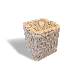 Cesta de almacenamiento de algas marinas tejida a mano al por mayor con tapa, organizador natural ecológico para el hogar y la Oficina de fábrica de Vietnam - Product Image 2