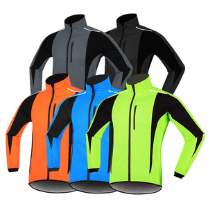 Venta al por mayor al aire libre MX Softshell chaqueta cortavientos impermeable Motocross con cuello alto cierre de cremallera transpirable a prueba de viento - Product Image 1