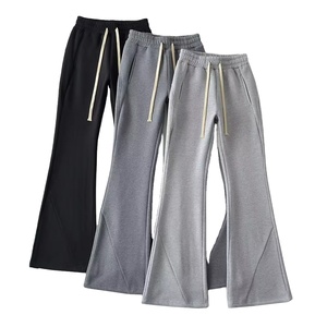 <b>Women</b>’s Low-Rise Flare <b>Sweatpants</b> Long Drawstring Wide Leg Cotton Jogging Pants Casual Ladies Sportswear - Product Image 1
