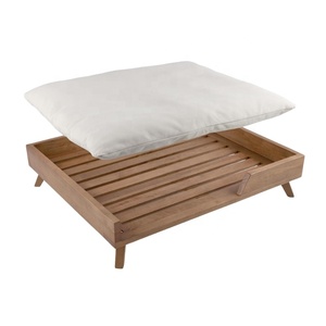 Pet Bed with Frame and Soft <b>Cushion</b> Modern Wooden Dog Bed <b>for</b> Medium to <b>Large</b> Pets Cat Bed Indonesia Manufacturer Pet Furniture - Product Image 3