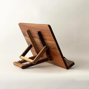 Chef's Multi-Angle Recipe Stand Premium Bamboo Cookbook Holder with Page Clips and Tablet Slot for Kitchen <b>Baking</b> <b>Cooking</b> - Product Image 2