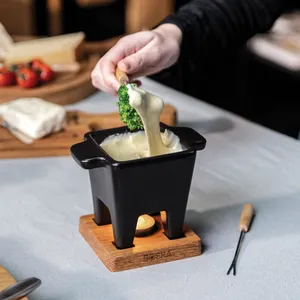 BOSKA Ensemble de fondue noir personnalisé pour tapas, avec double bain-marie - Product Image 2