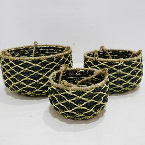 Artex Dong Thap maceta colgante de autorriego hecha de jacinto de agua y algas marinas Cestas tejidas a mano Vietnam - Product Image 5