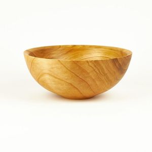 Beau bol à salade en bois avec des motifs de grains complexes aspect biologique écologique et naturel ARTISAN AURA - Product Image 3