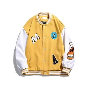 Veste d'hiver décontractée universitaire personnalisée col montant manteaux chauffants complets vêtements chauds blouson hiver Letterman pour homme - Product Image 2