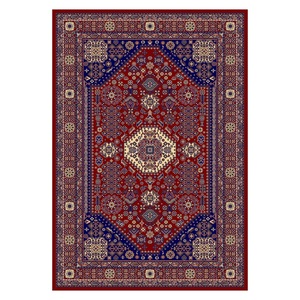 RUGS DEPOT LXDP-0396 Wholesale Red Burgundy Modern Vintage Digital Printed Machine Washable Chenille Area Rug Non <b>Slip</b> - Product Image 1