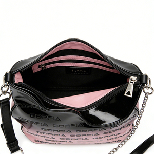 High-End 2026 Fashion Luxury Designer New Gradient Pink PU Leather Crossbody <b>Bag</b>, Chain Decoration Portable Design - Product Image 6