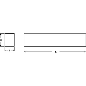 Herramienta de Torneado Rectangular WILKE DIN 4964 Form D, HSS-EW9Co10, 12 mm x 8 mm x 160 mm, Longitud 160 mm - Product Image 3