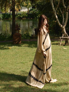 ชุดคาฟตันสำหรับผู้หญิงชุดชายหาดขนาดใหญ่พิเศษของผู้หญิงสไตล์กอธิคสูง2025ชุดว่ายน้ำโปร่งแสงปกคลุมชายหาดรีสอร์ทธรรมชาติขายส่ง - Product Image 4