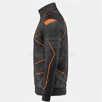 Blouson de sport respirant pour homme à col montant avec logo frontal, fermeture éclair intégrale, idéal pour la gym, la course, l'entraînement et les tenues d'équipe (vente en gros)