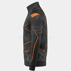 Wholesale Men's Stand Collar Front Logo Breathable Track <b>Jacket</b> Full Zip for <b>Gym</b> Running Training and Teamwear - Product Image 3