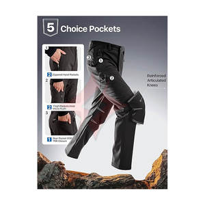 Pantalones de Senderismo para Hombre, con Forro Polar Estampado, Impermeables 10,000mm, con Múltiples Cremalleras, Personalizables - Product Image 4