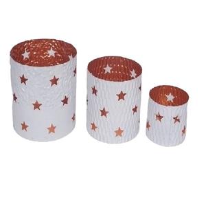 เชิงเทียนโลหะสำหรับตกแต่งรูปดาวทองแดงสีขาวเคลือบผิวด้านในทำด้วยมือสำหรับเชิงเทียน - Product Image 4