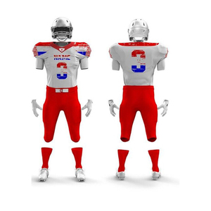 Conjuntos de ropa deportiva de fútbol americano de dos tonos para hombres, equipos de EE. UU. bordados, sublimación Digital personalizada, pantalones cortos, nueva llegada, venta al por mayor - Product Image 1