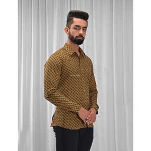 Chemise décontractée pour homme en coton imprimé à manches longues, respirante, en popeline ou tissu Oxford, motif floral ou à pois, offre ODM - Product Image 4