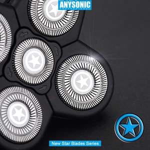 Cabezales de Repuesto Universales para Afeitadora Eléctrica para Hombre, Resistentes al Agua IPX7, 5 Cuchillas, Negras, Triple Cuchilla, Lavables, para Cara y Cuerpo, Afeitadora Rotatoria - Product Image 5