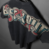T-shirt lourd 275GSM Streetwear Stock Pour Vintage Acid Washed Boxy Fit Cropped Oversized Distressed Tshirt
