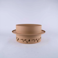 Hochwertiger, langlebiger Edelstahl-Topf im Bohemian-Design, handgefertigter luxuriöser polierter Kasserolle-Deckel, Tisch-Speisenwärmer