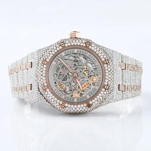 Relojes de pulsera de diamantes Moissanite de lujo de declaración de moda para hombres glamurosos a la venta de proveedor indio - Product Image 2